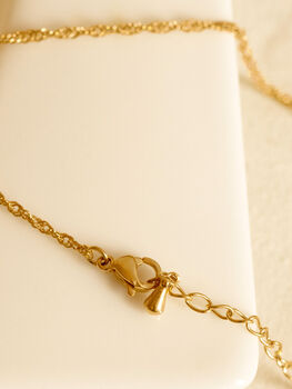 Textured Initial Coin Necklace With Rope Chain, 2 of 4