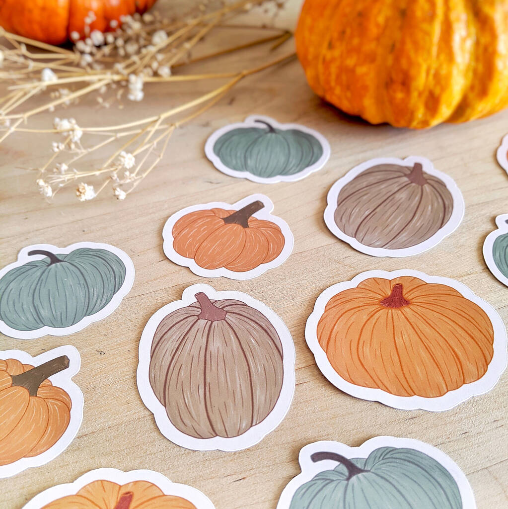Pumpkin Patch Illustrated Sticker Set, 1 of 6