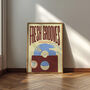 Vinyl Record Print | Fresh Grooves | Music Inspired Wall Art | Retro Mid Century Poster, thumbnail 4 of 11