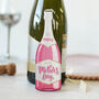 Personalised Mothers Day Pink Champagne Bottle Gift Tag, thumbnail 1 of 3