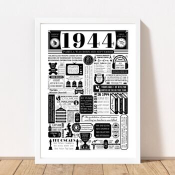 1944 Personalised 80th Birthday Poster, 2 of 7