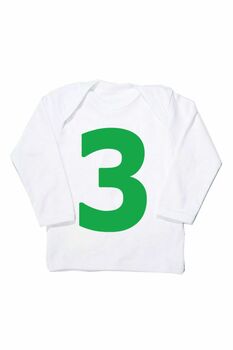 Birthday Top, I Am Three, Kids T Shirt, Number Top, 3 of 4