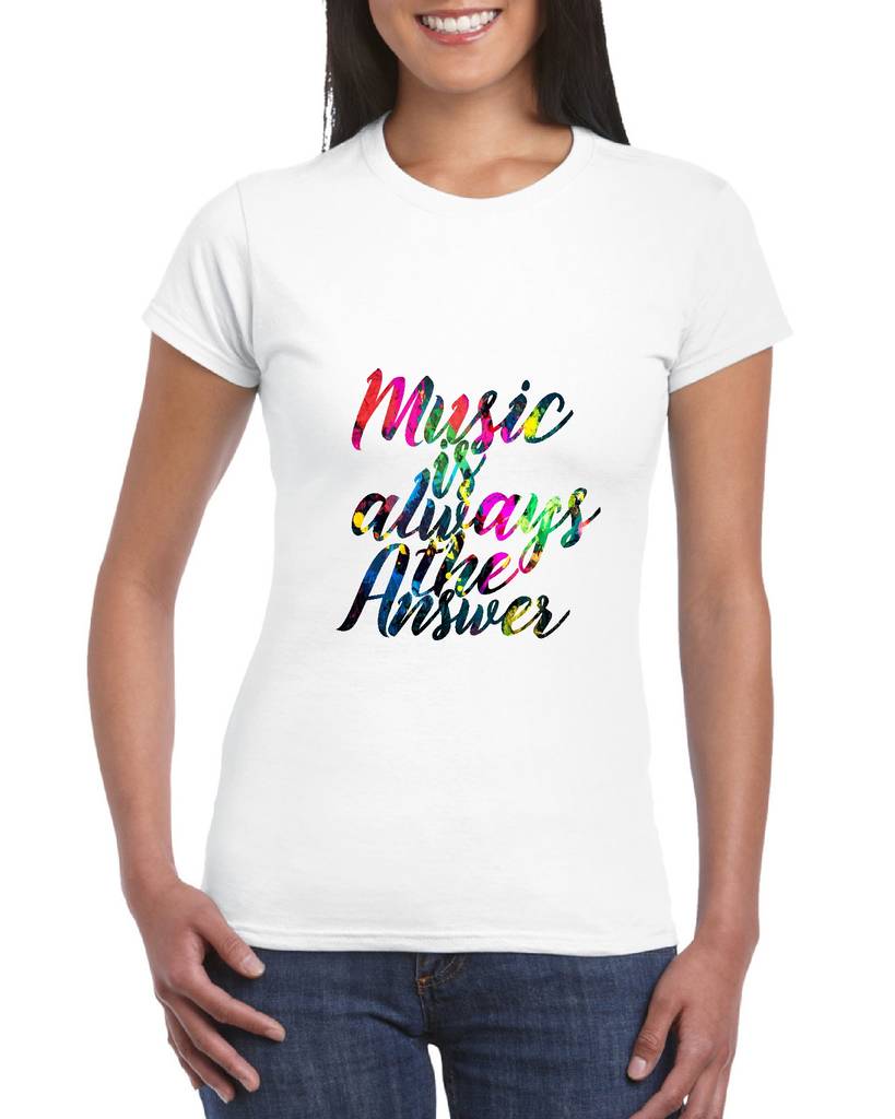 t shirt music is the answer