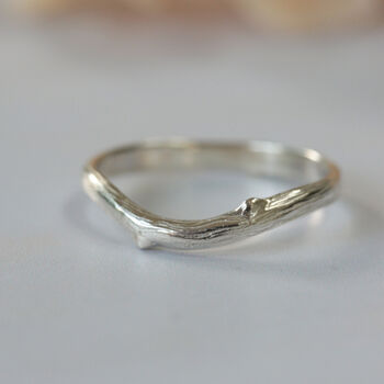 Silver Curved Rowan Twig Ring, 2 of 6