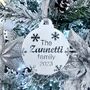 Family Name Christmas Bauble With Year, thumbnail 2 of 5