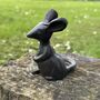 Cast Iron 'Listening' Mouse Ornament In Gift Pouch, thumbnail 1 of 4