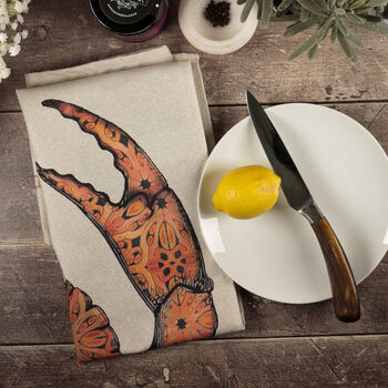 Crab Tea Towel | 100% Cotton | Made In England, 8 of 8