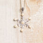 Silver Snowflake And Pearl Pendant, thumbnail 2 of 4