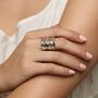 Large Sterling Silver And Gold Statement Ring, thumbnail 3 of 7