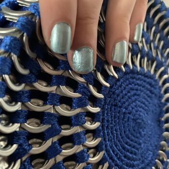 Circular Fashion Daisy Chain Crochet Ring Pulls Bag, 2 of 12