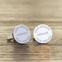 Personalised Cufflinks Engraved With Your Own Message, thumbnail 1 of 3