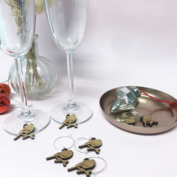 Personalised Party Robin Wine Glass Charms, 12 of 12