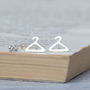 Clothes Hanger Earring Studs In Sterling Silver, thumbnail 1 of 3