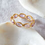 Amethyst Gold Plated Silver Eternity Stacking Ring, thumbnail 2 of 10