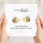 Bee Pun Bestie Birthday Card, Meant To Bee Card For Friend, thumbnail 1 of 2