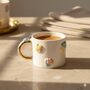 Handmade Ceramic Cupcake Mug With Golden Handle, thumbnail 1 of 2