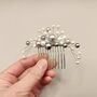 Pearl Hair Comb With White, Grey And Lilac Pearls, thumbnail 6 of 9