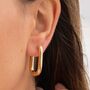 Darcy Chunky Oval Statement Hoops, thumbnail 3 of 5