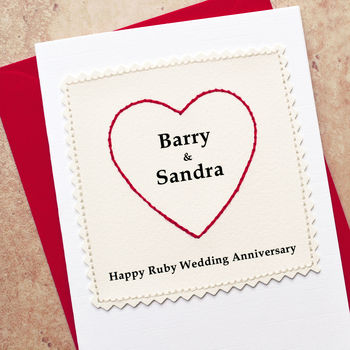 Personalised Ruby Anniversary Card, 2 of 3