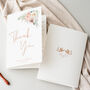 Wedding Thank You Cards Peach Pastel Floral, thumbnail 1 of 6