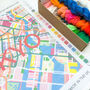 Tokyo Blossom City Map Needlepoint Kit, thumbnail 4 of 6