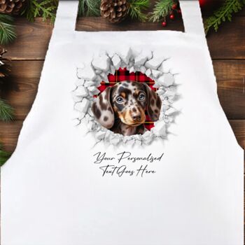 Personalised Christmas Dachshund Break Through, 4 of 10