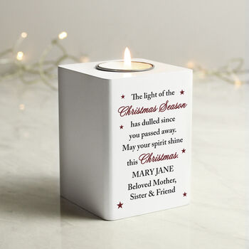 Personalised Christmas Memorial Tea Light Holder, 2 of 2