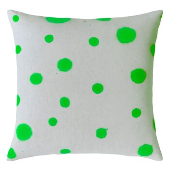 Hand Painted Sustainable Linen Cushion Polka Dot Print, 7 of 12