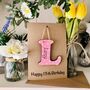 Personalised 13th Birthday Letter Wooden Keepsake Card, thumbnail 3 of 6