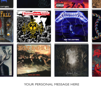 Heavy Metal Music Personalised Gift Greatest Metal Albums Of All Time, 2 of 9