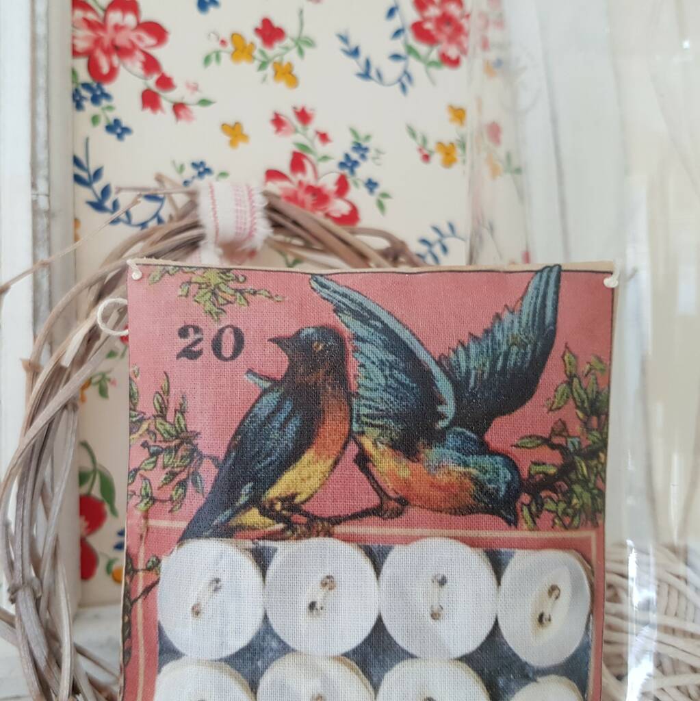 Vintage Button Card Fabric Fragrant Gift Sachet