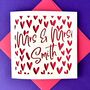 Papercut Hearts Mrs And Mrs Personalised Wedding Card, thumbnail 3 of 5