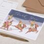 Christmas Elves And Sleigh Thank You A6 Postcard Pack, thumbnail 1 of 3