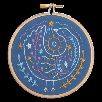 Celestial Bird Mini Embroidery Kit, 3 of 4