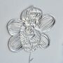 Handmade Personalised Silver Foil Flower Be My Bridesmaid ? Card, thumbnail 2 of 4