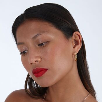 Petal Hoops Large In Gold Vermeil, 5 of 6