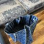 Tote Bag, Beach Bag, Block Print Indian Handbag, Indigo, thumbnail 2 of 11