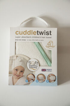 Personalised Cuddletwist Bamboo Childrens Hair Towel, 2 of 12
