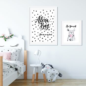 Personalised Hand Lettered Baby Name Print, 7 of 7