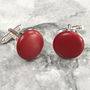 Colourful Gentlemen Leather Cufflinks, thumbnail 2 of 4