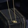 Tiny Jellyfish Pendant Necklace In Sterling Silver, thumbnail 4 of 11