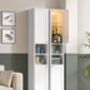 Tall Bathroom Cabinet With Lights Narrow Storage Unit, thumbnail 2 of 12