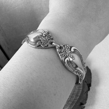 Ornate Vintage Spoon Cuff Bracelet, 4 of 5