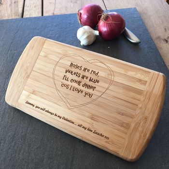 Personalised Valentine Gift Chopping Board, 5 of 6