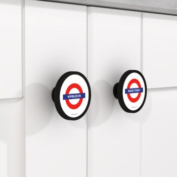 London Underground Tube Stop Cabinet Door Knobs, 4 of 8