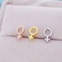 Sterling Silver Female Symbol Stud Earrings, thumbnail 6 of 11
