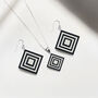 Matching Earrings And Necklace Stripey Diamond Set, thumbnail 3 of 12
