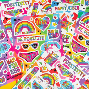 Colourful Positivity Sticker Sheet Set, 9 of 9