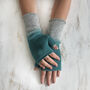 Fair Trade Dipdye Ombre Wristwarmer Fingerless Gloves, thumbnail 1 of 7