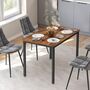 Brown Dining Table Industrial Kitchen Table Room Desk, thumbnail 1 of 7